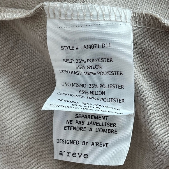 Women’s Cardigan A’REVE Asymmetrical Beige Lace Jacket Long Sleeve Cardigan Top - Picture 6 of 6